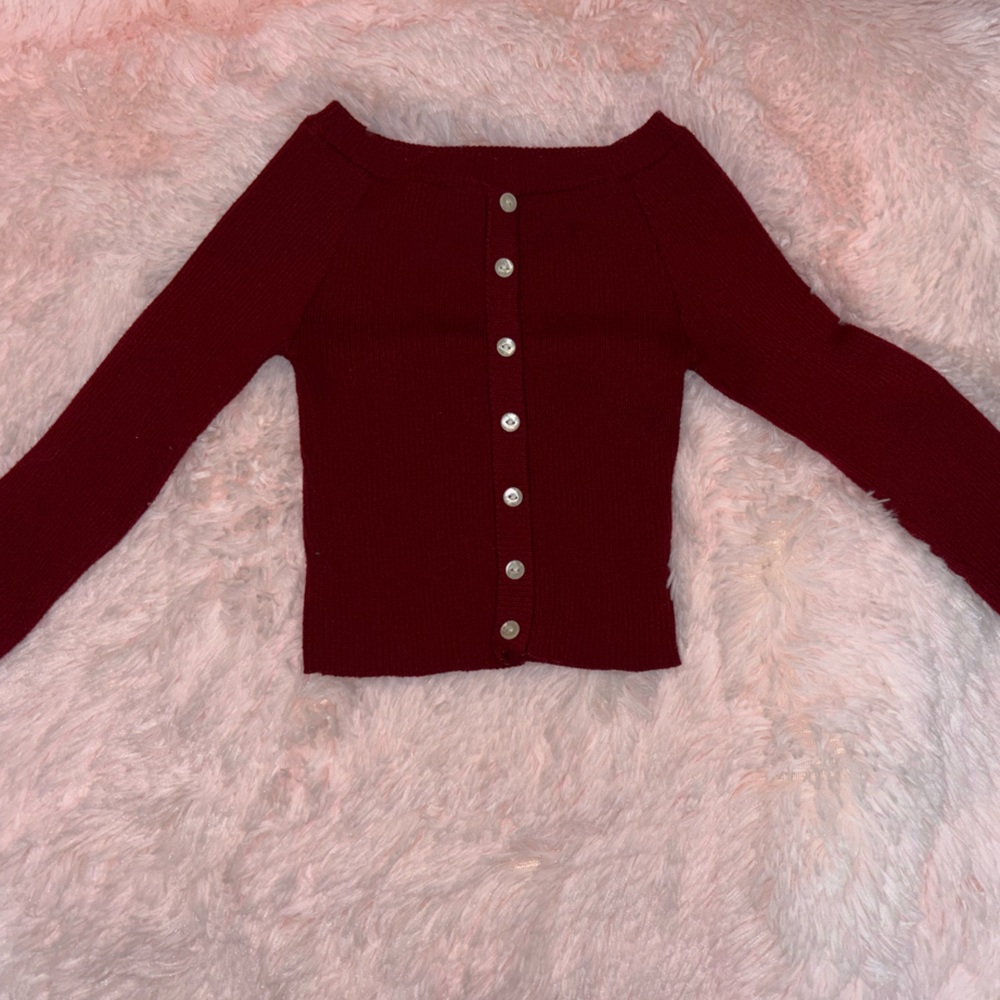 Chocolate Red Cropped Sweater
